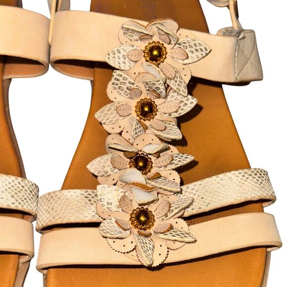 Patrizia By Spring Step Kalliphaeia Slingback Sandals Women's 7 Tan Faux Leather - Picture 2 of 9